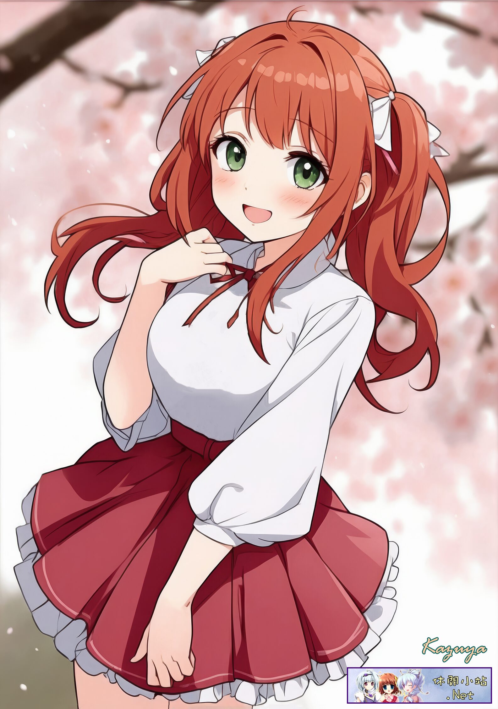 Girl in the cherry blossom picture Girl in the cherry blossom picture