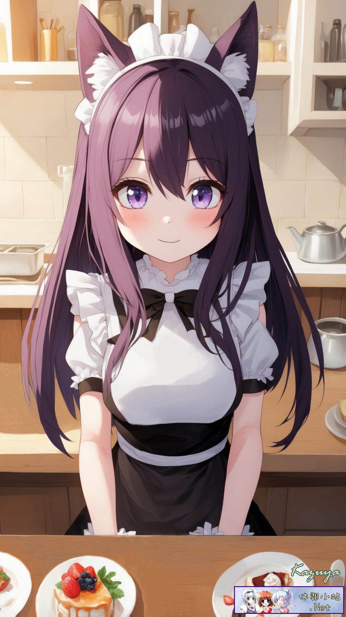 Cute cat maid girl Cute cat maid girl