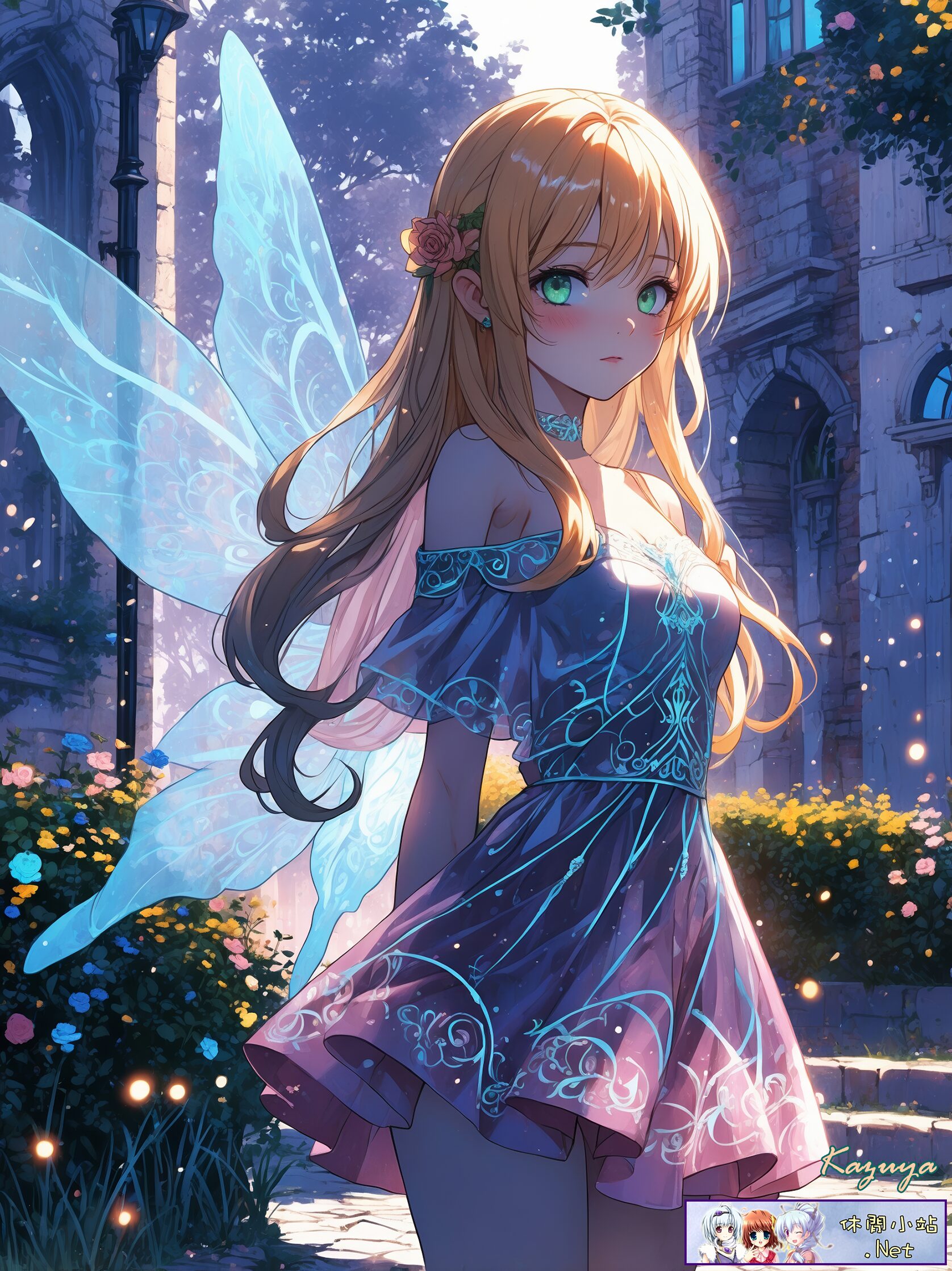 Fairy girl standing in the street Fairy girl standing in the street